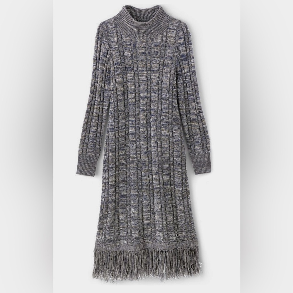 Soft Surroundings Neve Sweater Dress Fringe NWT Size XL Petite
